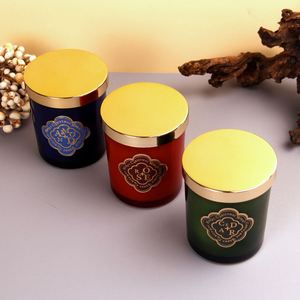 Bougie parfumée élégante en cire de soja dans des pots en verre, parfum rose, cèdre, amande, aromathérapie pour les fêtes de Noël, durée de combustion de 40 à 60 heures - Product Image 2