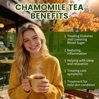 Sachets de tisane aux herbes de camomille, menthe poivrée et mandarine, 28 unités, sans caféine, emballés individuellement, pour la relaxation