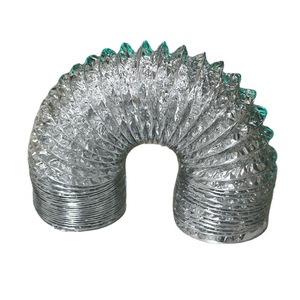 <span class=keywords><strong>Tuyau</strong></span> <span class=keywords><strong>flexible</strong></span> en fibre de verre et feuille d'aluminium résistant à la chaleur, <span class=keywords><strong>tuyau</strong></span> d'évacuation haute température <span class=keywords><strong>pour</strong></span> <span class=keywords><strong>hotte</strong></span> de cuisine domestique, argenté - Product Image 2