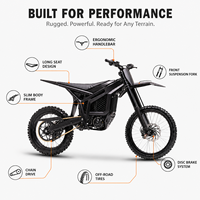 Moto tout-terrain électrique en alliage d'aluminium avec moteur central de 32 kW 97,2 V, vitesse maximale de 100 km/h pour adultes