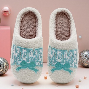 Cute Fluffy Non-slip Soft Fuzzy Plush Winter Warm Cozy White <strong>Bow</strong> Women for Valentine's Day <strong>Gift</strong> - Product Image 3