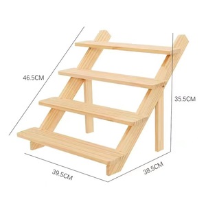 Modern <strong>Natural</strong> Wood Jewelry Display Stand with Ring Earrings Card Holder Rack-Space-Saving Storage <strong>Shelf</strong> - Product Image 4