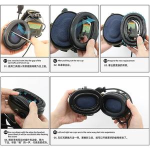 Ts Tac-Skyタクティカルシリコンイヤカップ<span class=keywords><strong>Msa</strong></span> Sordin Tci LiberatorIiタクティカルヘッドフォン用の交換可能なジェルイヤークッション - Product Image 4