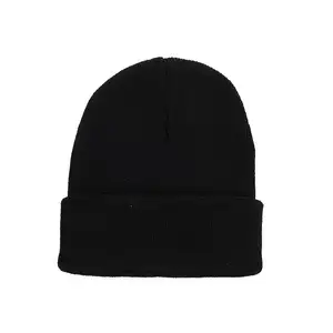 Topi Beanie diskon grosir Led keluaran baru Logo kustom Oem/Odm Promosi Bini dingin kualitas bagus topi telinga kucing Pom bayi