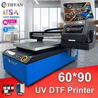 Pengiriman Cepat Printer UV Flatbed 60*90cm Printer Digital UV untuk Cangkir Plastik, Casing Ponsel, Sepatu Eva, Logam, Printer UV Ukuran A1