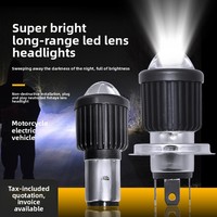 Phare avant pour moto et tricycle électrique 12V, indice de protection IP21, 3500 lumens, super lumineux, ampoule LED en aluminium, double griffe