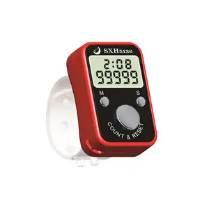 LCD Finger Hand Tally Counter 9 Digital Handheld Clicker Tally Counter with Time Display