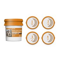 Revêtement liquide effet marbre acrylique QYM 20KG Peinture pour murs extérieurs et meubles en pierre naturelle Construction en 4 étapes Imperméable Anti-UV