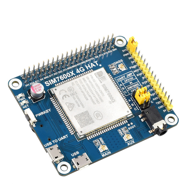 SIM7600G-H NB-IoT LTE CAT4 4G/3G/2G/GSM/GPRS/GNSS Communication Internet Phone SMS Module Raspberry Pi Zero SIM7600G-H Module