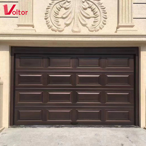 Superficie acabada de <span class=keywords><strong>puerta</strong></span> de garaje seccional moderna personalizada de acero inoxidable para uso en exteriores y villas - Product Image 2