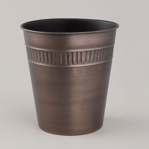 Cubo de basura de bronce antiguo para decoración del hogar - Product Image 1