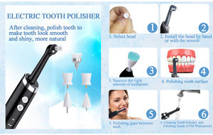 Quotidiano sbiancamento denti dentale lucidatrice in acciaio inox macchina di lucidatura dei denti con il tartaro di calcolo e raschietto per la placca - Product Image 2