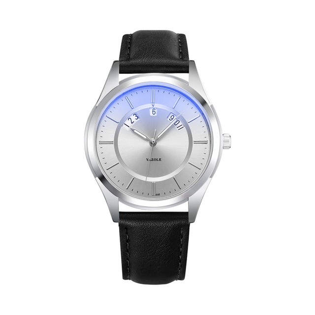 New Arrival Cheap Price Calender Men's Wristwatch Pu Leather Strap Quartz Movement Luminous Pointer Male Wristwatch