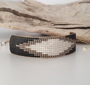 Best Seller Black Shiny Loom <span class=keywords><strong>braccialetti</strong></span> personalizzati <span class=keywords><strong>con</strong></span> <span class=keywords><strong>perline</strong></span> terminali placcati in acciaio inossidabile intrecciati a mano <span class=keywords><strong>con</strong></span> bracciale <span class=keywords><strong>con</strong></span> <span class=keywords><strong>perline</strong></span> Miyuki Delica - Product Image 1