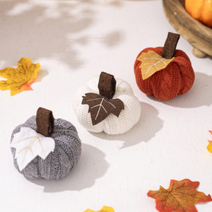 Decorazione di Halloween Ciondoli Zucca Carini di Halloween Ornamenti Zucca Lavorati a Maglia Decorazione Casa per il Raccolto - Product Image 4