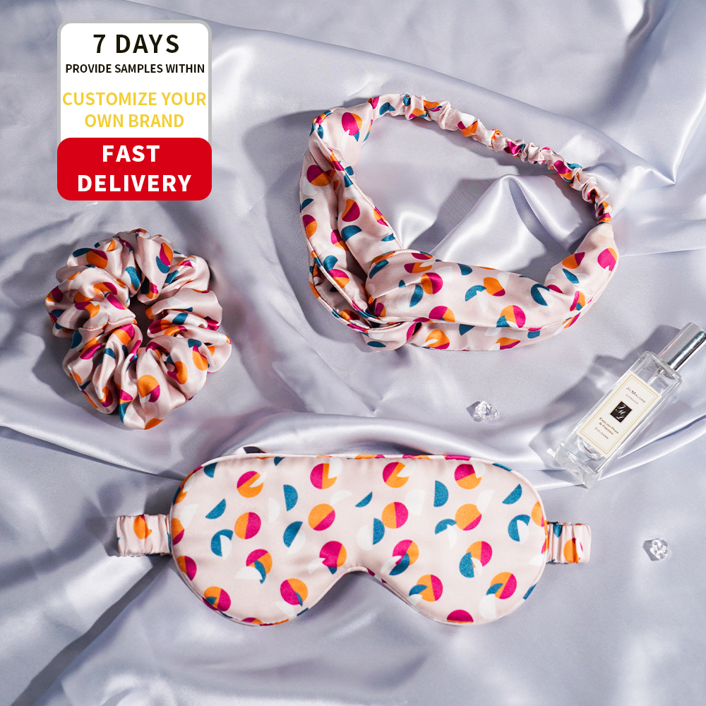 Оптовая продажа, роскошные шелковые резинки для волос, Набор резинок для волос, шелковые резинки для волос, Набор масок для глаз