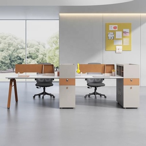 Hiện đại tối giản melamine mô-đun điều hành văn phòng máy trạm ngăn kéo máy tính bền bàn làm việc nhân viên vị trí phân vùng - Product Image 4