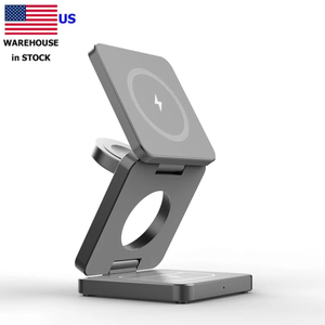 Station de charge magnétique <span class=keywords><strong>sans</strong></span> <span class=keywords><strong>fil</strong></span> 3 en 1 pour <span class=keywords><strong>iPhone</strong></span> 17 16 15 14 13 12 Station de charge pliable, pour <span class=keywords><strong>Apple</strong></span> Watch <span class=keywords><strong>10</strong></span> - Product Image 2