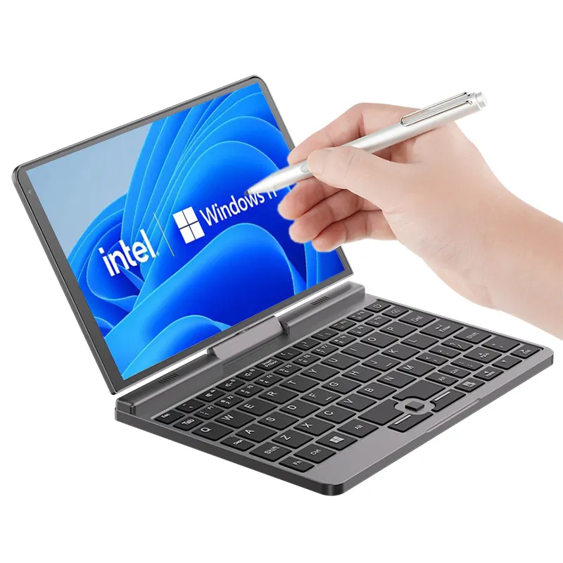 2024 mejor calidad Mini 8 pulgadas Netbook Laptop Mini 2 en 1 Laptop Intel Core N100 DDR5 12GB Win 10 Laptop Business