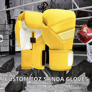 Guantes de kickboxing personalizados de 8 oz con cordones, de calidad premium, para proteger las articulaciones de las manos, unisex. - Product Image 2