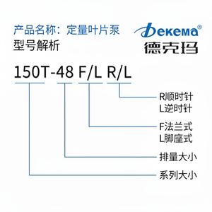 Pompe combinée à palettes à déplacement fixe Dekma 50T/150T, pompe hydraulique à double variation, pompe à huile hydraulique 50T-36-FR, pompes hydrauliques - Product Image 1