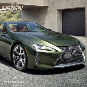 CRYSTAL GLOSS DARK OLIVE Self-Healing PET Car <b>Wrap</b> Vinyl Durable Full Body Auto Protection Film Color-Changing Car Stickers - Product Image 6