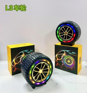 L3 Car Tire Wireless <b>Speaker</b> <b>LED</b> Colorful Light Heavy Bass <b>Speaker</b> TWS RGB BT Blue Tooth <b>Speaker</b> Portable Mini Subwoofer - Product Image 4