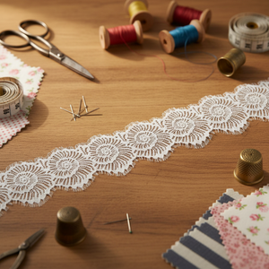 Vente en gros de dentelle à cils Chantilly française magnifique pour vêtements LT2803B - Product Image 3