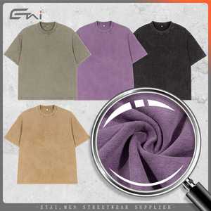 เสื้อยืดผู้ชายโอเวอร์ไซส์ผ้าคอตตอน100% โลโก้เสื้อยืดเสื้อยืดลาย DTG เสื้อยืดวินเทจฟอกสีกรดทำจากหินเฮฟวี่เวท - Product Image 3