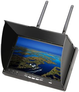 Monitor LCD TFT LST 5802D de 7 Pulgadas con DVR 800*480 600cd/m2, Receptor de Diversidad de 5.8ghz para Drones FPV, Hecho de Material EVA - Product Image 5