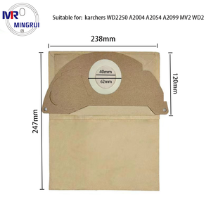 Sacs à poussière pour aspirateur <span class=keywords><strong>Karcher</strong></span> <span class=keywords><strong>Sac</strong></span> Wd3 A2054 A2004 A2099 MV2 <span class=keywords><strong>Wd2</strong></span> MV3 MV4 Pièces détachées Accessoires - Product Image 2