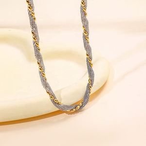 Nuevo Collar de Cadena Trenzada de Acero Inoxidable a Prueba de Agua para Mujer, Joyería de Moda - Product Image 2