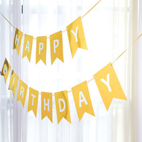 Vente chaude grande taille paillettes brillant lettres queue de poisson publicité drapeaux bannières joyeux anniversaire papier pour la décoration de fête