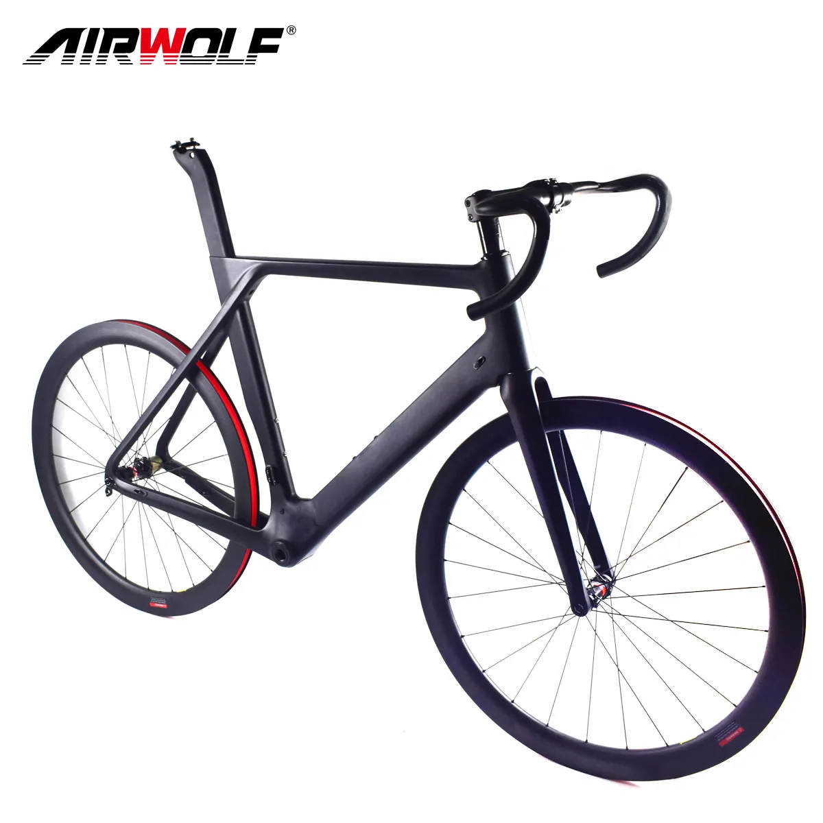 AIRWOLF सड़क बाइक कार्बन पूरा साइकिल सड़क बाइक कार्बन फाइबर फ्रेम रेसिंग सड़क बाइक पहिया और बर