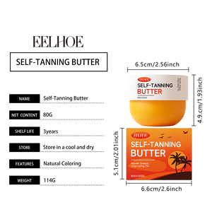 Mantequilla Autobronceadora de Marca Privada, Bronceador sin Sol, Bronceado Natural Gradual, Crema Autobronceadora Hidratante sin Rayas para Todos los Tonos de Piel - Product Image 5