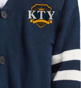 <span class=keywords><strong>Cardigan</strong></span> in Cashmere Lavorato a Maglia con Logo Personalizzato <span class=keywords><strong>Blu</strong></span> e Bianco per <span class=keywords><strong>Uomo</strong></span> Abbigliamento Casual con Ricamo e Bottoni - Product Image 4