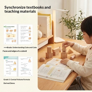 Bloques de Formas Geométricas de Madera Montessori, Círculo, Cuadrado, Triángulo y Rectángulo, Juguete Educativo para el Juego y Aprendizaje de Niños Pequeños - Product Image 6