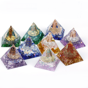 Orgone Pyramids Chakra Stone Natural Gemstone Spiritual Healing Crystals Energy <strong>Orgonite</strong> Pyramid Decorative Product Trusted - Product Image 1