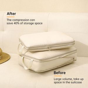Compression Travel Organizer Bag Set Travel Luggage Organizer Bags 4Pcs Packing <b>Cubes</b> Storage Bags - Product Image 5