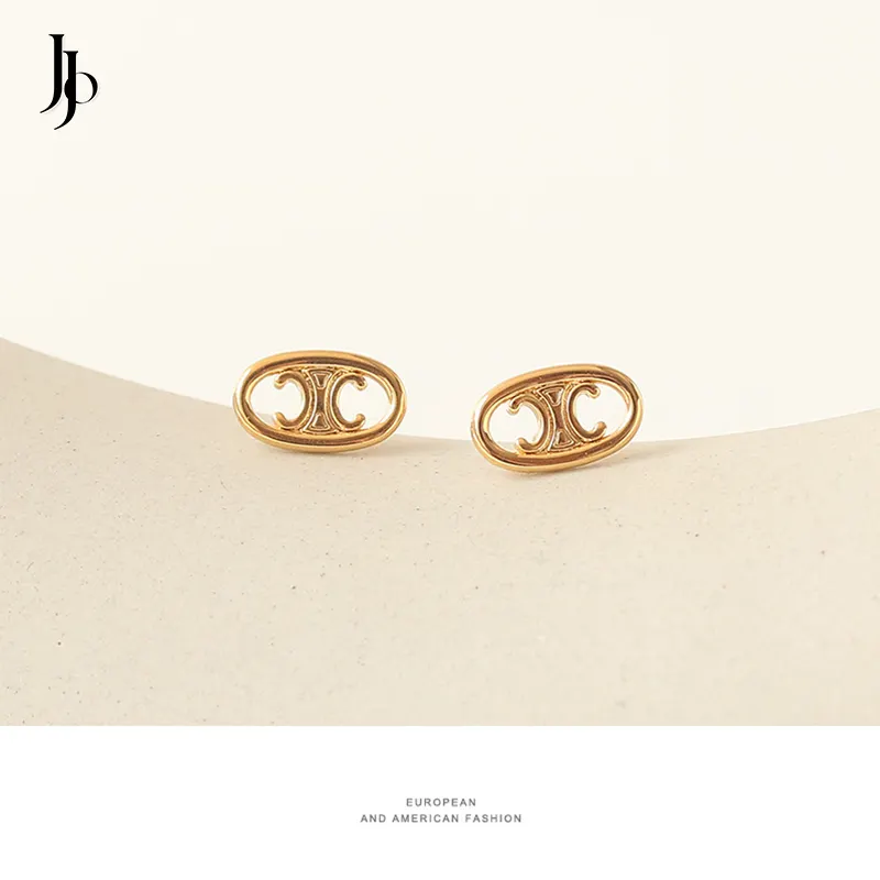 JOJO Fashion 2023 Dainty 18k Gold Plated Brass Earrings Women Luxury Vintage Elegant Designer Earrings Popular Brands