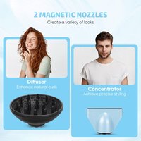 Sèche-cheveux professionnel haute vitesse de qualité salon avec diffuseur, sèche-cheveux ionique pliable portable pour tous types de cheveux