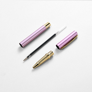 Business Metal Gel <b>Pen</b> <b>Gold</b> Trim 0.5mm Writing Smooth Office Stationery Promotional Use - Product Image 2