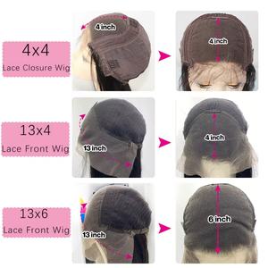 Perruque en cheveux humains à dentelle complète HD 13x4, densité 180, pour femmes noires, vente en gros, cheveux vierges brésiliens, perruque à dentelle frontale HD avec cheveux de bébé - Product Image 2