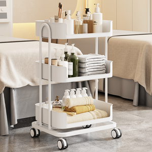 Z Commercial Beauty Trolley Hairdressing Manicure Tattoo Beauty Salon Special Tool <b>Cart</b> Light Luxury Plastic <b>Foldable</b> SPA Mobile - Product Image 2