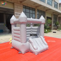 Château gonflable blanc pour enfants, mini château rebondissant pour mariage