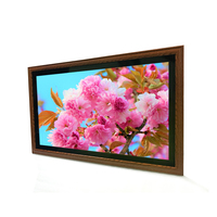 Pros Bingkai Foto Digital 32 ", Bingkai Foto Digital WiFi Layar IPS Kayu dengan Pengendali Jarak Jauh