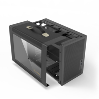 Boîtier d'ordinateur PC en verre personnalisé LY pour les joueurs, boîtier vide en alliage d'aluminium, tour moyenne MATX, mini ventilateur de refroidissement, produit en stock