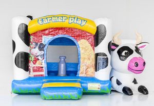 Gorilla cow kids amusing Ricochet's single Home commercial inflatable jumping Castle - Product Image 3