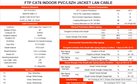 Kabel LAN FTP CAT5e Indoor 8-Conductor Tembaga Solid dengan Jaket PVC/LSZH Bersertifikasi CE RoHS Sesuai ISO/IEC11801