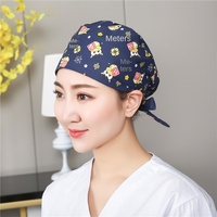 Chapeau d'opération d'hôpital unisexe en coton pur tissé imprimé, pour médecins et infirmières, turban anti-huile, bonnet de nuit, en stock, marque